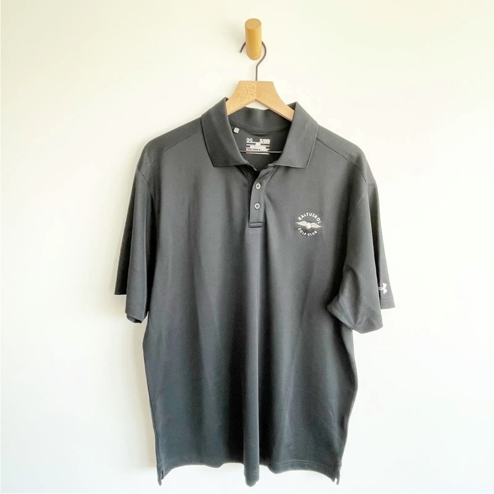 Baltursol Golf Club New Jersey Under Armour Loose Men's Polo Golf Shirt Black XL